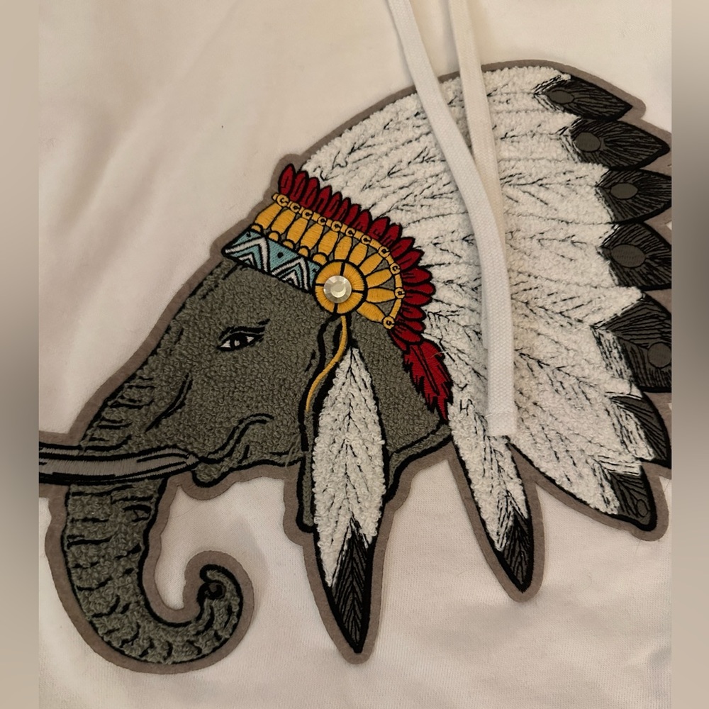 Men’s Diamond Supply Co Aztec Elephant Hoodie Size Medium - Picture 4 of 10